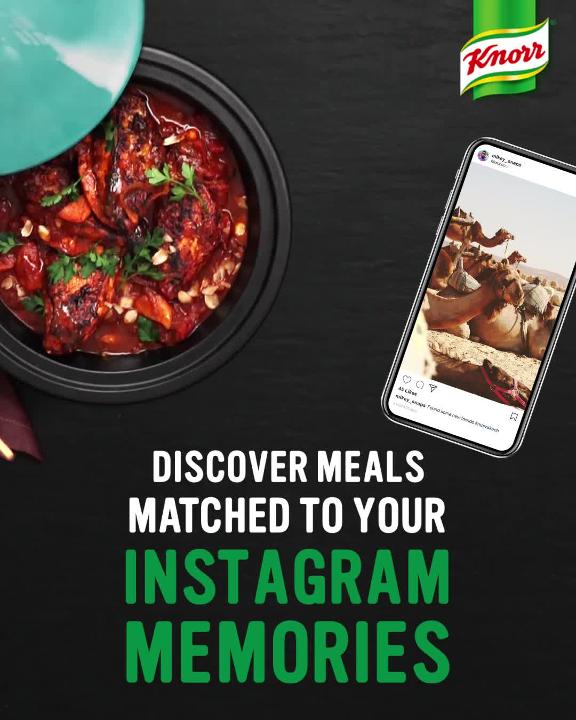 The Instagram account used as inspiration for your meals. Eat Your Feed App by Knorr