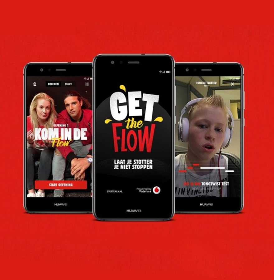 Mobile app fights against stuttering. Get the flow helps kids to speak fluently through rap